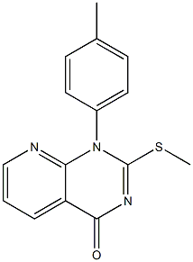 1-(4-methylphenyl)-2-(methylthio)-1,4-dihydropyrido[2,3-d]pyrimidin-4-one Struktur