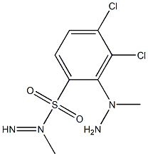 N1-imino(1-methylhydrazino)methyl-3,4-dichlorobenzene-1-sulfonamide Struktur