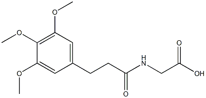 2-{[3-(3,4,5-trimethoxyphenyl)propanoyl]amino}acetic acid Struktur