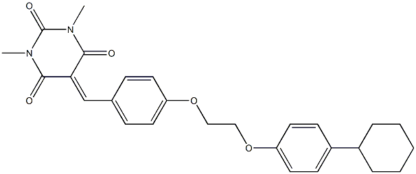 5-({4-[2-(4-cyclohexylphenoxy)ethoxy]phenyl}methylene)-1,3-dimethyl-2,4,6(1H,3H,5H)-pyrimidinetrione Struktur