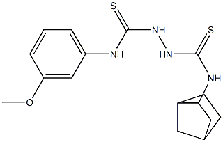 N1-bicyclo[2.2.1]hept-2-yl-N2-(3-methoxyphenyl)hydrazine-1,2-dicarbothioamide Struktur