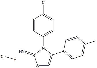 3-(4-chlorophenyl)-4-(4-methylphenyl)-2,3-dihydro-1,3-thiazol-2-imine hydrochloride Struktur