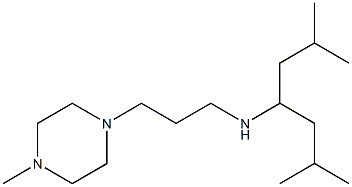 (2,6-dimethylheptan-4-yl)[3-(4-methylpiperazin-1-yl)propyl]amine Struktur