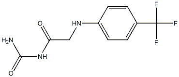 (2-{[4-(trifluoromethyl)phenyl]amino}acetyl)urea Struktur