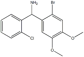 (2-bromo-4,5-dimethoxyphenyl)(2-chlorophenyl)methanamine Struktur