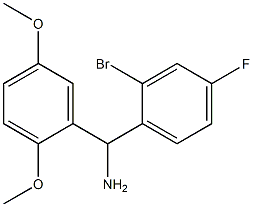 (2-bromo-4-fluorophenyl)(2,5-dimethoxyphenyl)methanamine Struktur