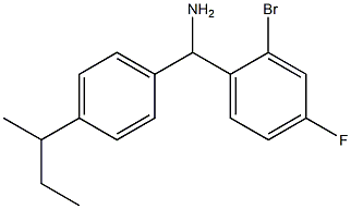 (2-bromo-4-fluorophenyl)[4-(butan-2-yl)phenyl]methanamine Struktur