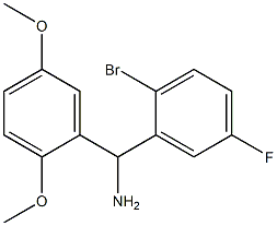 (2-bromo-5-fluorophenyl)(2,5-dimethoxyphenyl)methanamine Struktur