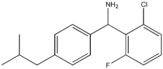 (2-chloro-6-fluorophenyl)[4-(2-methylpropyl)phenyl]methanamine Struktur