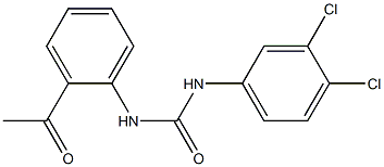 1-(3,4-dichlorophenyl)-3-(2-acetylphenyl)urea Struktur