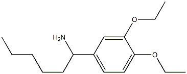 1-(3,4-diethoxyphenyl)hexan-1-amine Struktur