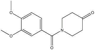 1-(3,4-dimethoxybenzoyl)piperidin-4-one Struktur