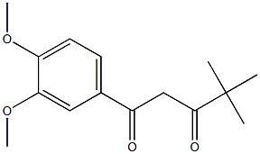 1-(3,4-dimethoxyphenyl)-4,4-dimethylpentane-1,3-dione Struktur