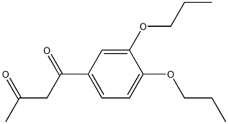 1-(3,4-dipropoxyphenyl)butane-1,3-dione Struktur