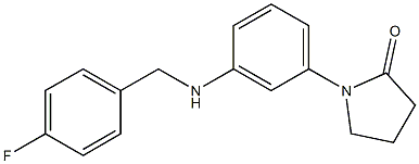 1-(3-{[(4-fluorophenyl)methyl]amino}phenyl)pyrrolidin-2-one Struktur