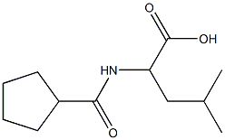 2-[(cyclopentylcarbonyl)amino]-4-methylpentanoic acid Struktur