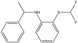 2-[(difluoromethyl)sulfanyl]-N-(1-phenylethyl)aniline Struktur