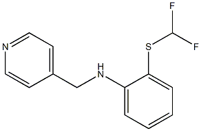 2-[(difluoromethyl)sulfanyl]-N-(pyridin-4-ylmethyl)aniline Struktur