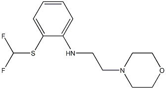 2-[(difluoromethyl)sulfanyl]-N-[2-(morpholin-4-yl)ethyl]aniline Struktur