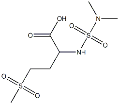 2-[(dimethylsulfamoyl)amino]-4-methanesulfonylbutanoic acid Struktur