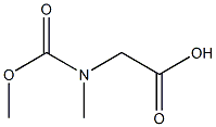 2-[(methoxycarbonyl)(methyl)amino]acetic acid Struktur