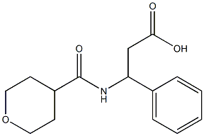 3-(oxan-4-ylformamido)-3-phenylpropanoic acid Struktur