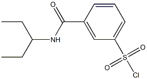 3-(pentan-3-ylcarbamoyl)benzene-1-sulfonyl chloride Struktur