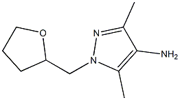 3,5-dimethyl-1-(oxolan-2-ylmethyl)-1H-pyrazol-4-amine Struktur