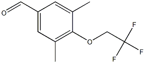 3,5-dimethyl-4-(2,2,2-trifluoroethoxy)benzaldehyde Struktur