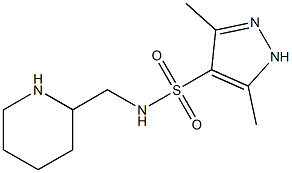 3,5-dimethyl-N-(piperidin-2-ylmethyl)-1H-pyrazole-4-sulfonamide Struktur