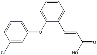 3-[2-(3-chlorophenoxy)phenyl]prop-2-enoic acid Struktur