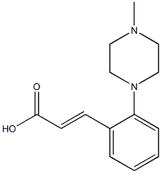 3-[2-(4-methylpiperazin-1-yl)phenyl]prop-2-enoic acid Struktur