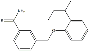 3-[2-(butan-2-yl)phenoxymethyl]benzene-1-carbothioamide Struktur