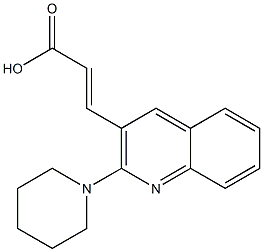 3-[2-(piperidin-1-yl)quinolin-3-yl]prop-2-enoic acid Struktur