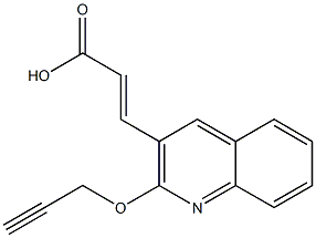 3-[2-(prop-2-yn-1-yloxy)quinolin-3-yl]prop-2-enoic acid Struktur