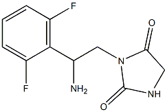 3-[2-amino-2-(2,6-difluorophenyl)ethyl]imidazolidine-2,4-dione Struktur