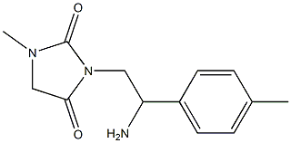 3-[2-amino-2-(4-methylphenyl)ethyl]-1-methylimidazolidine-2,4-dione Struktur