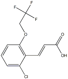 3-[2-chloro-6-(2,2,2-trifluoroethoxy)phenyl]prop-2-enoic acid Struktur