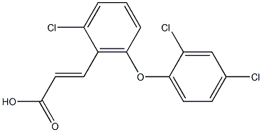 3-[2-chloro-6-(2,4-dichlorophenoxy)phenyl]prop-2-enoic acid Struktur