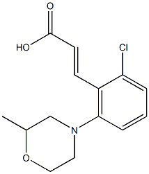 3-[2-chloro-6-(2-methylmorpholin-4-yl)phenyl]prop-2-enoic acid Struktur