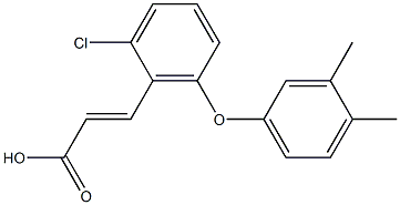 3-[2-chloro-6-(3,4-dimethylphenoxy)phenyl]prop-2-enoic acid Struktur