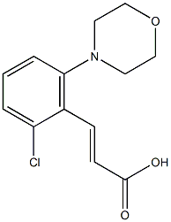 3-[2-chloro-6-(morpholin-4-yl)phenyl]prop-2-enoic acid Struktur