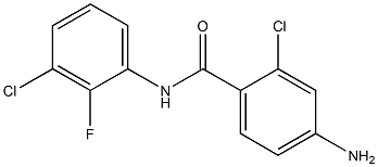 4-amino-2-chloro-N-(3-chloro-2-fluorophenyl)benzamide Struktur