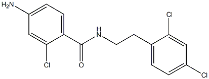 4-amino-2-chloro-N-[2-(2,4-dichlorophenyl)ethyl]benzamide Struktur