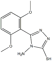 4-amino-5-(2,6-dimethoxyphenyl)-4H-1,2,4-triazole-3-thiol Struktur