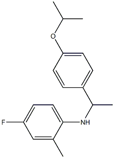 4-fluoro-2-methyl-N-{1-[4-(propan-2-yloxy)phenyl]ethyl}aniline Struktur