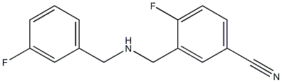 4-fluoro-3-({[(3-fluorophenyl)methyl]amino}methyl)benzonitrile Struktur