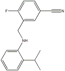 4-fluoro-3-({[2-(propan-2-yl)phenyl]amino}methyl)benzonitrile Struktur