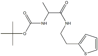 tert-butyl 1-methyl-2-oxo-2-[(2-thien-2-ylethyl)amino]ethylcarbamate Struktur