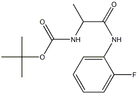 tert-butyl 2-[(2-fluorophenyl)amino]-1-methyl-2-oxoethylcarbamate Struktur